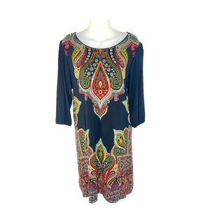 2/$25💥 Cha Cha Vente Boho Bohemian Dress Sz M Bin B